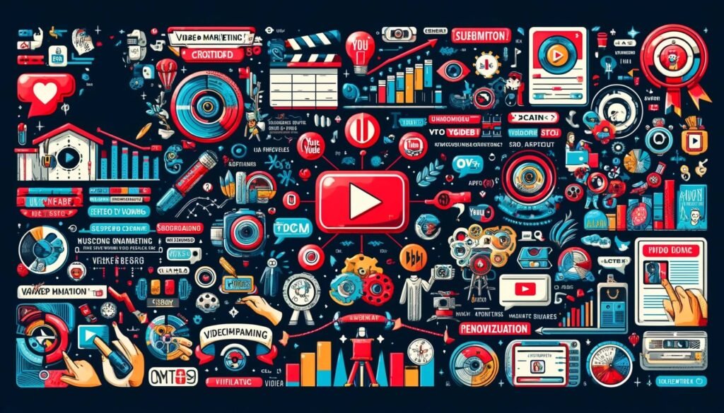 Illustrative infographic about video marketing highlighting YouTube